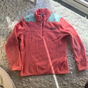 Vineyard Vines Cozy Coral Fleece Jacket Like New